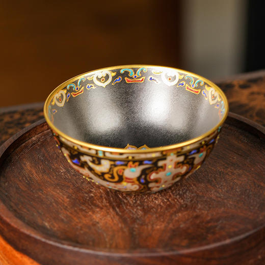 溢珍堂金银错卧足杯 商品图4