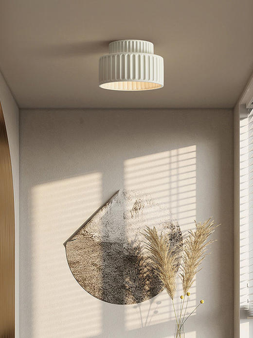 走廊侘寂风灯具设计师吸顶灯道北欧吸顶灯阳台风过衣帽间奶油中古 商品图0