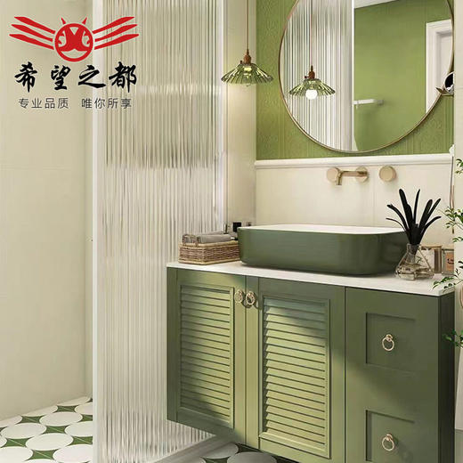 浮雕防滑法式地砖卫生间厨房浴室墙砖花砖全瓷墨绿 造型艺术复古 商品图0