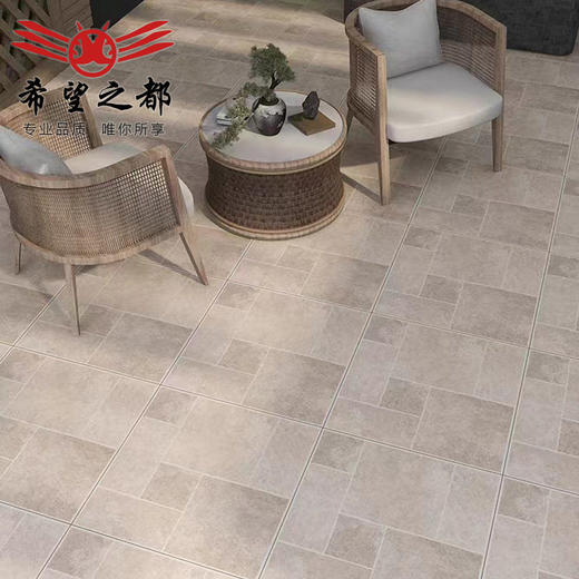 庭院防滑石地砖仿古砖莱姆露台600X600楼顶花园别墅瓷砖阳台院子 商品图0