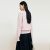 玳莎彩点花纱圆领针织开衫女2024年冬季新款时尚粉色插肩袖上衣  ED33306 商品缩略图2