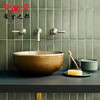 绿砖厨房墙砖卫生间手工地砖复古绿色美式牛油果防滑瓷砖花砖法式 商品缩略图3
