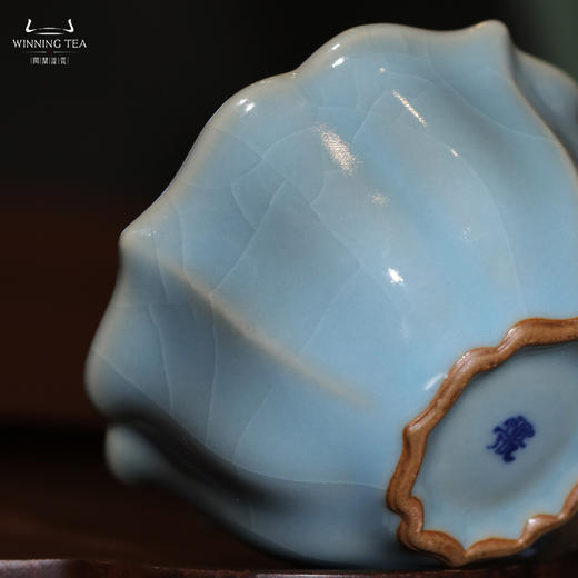 问鼎汝瓷收藏款传统天青宝相杯（缺货） 商品图3