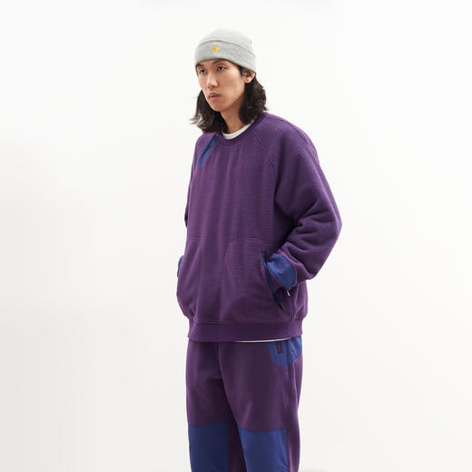 吃茶去chichaqu24秋冬山系抓绒摇粒绒套头衫保暖户外加厚圆领卫衣 商品图1