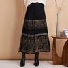 EITIE爱特爱新中式印花百褶仿马面裙高腰针织半身裙秋季新款C2406422 商品缩略图2