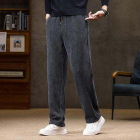 【灯芯绒】【DQ】大依优型大码松紧腰直筒休闲裤长裤男舒适休闲简约百搭加肥加大男装
