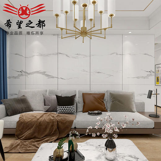 背景连纹900亮光1800规格别墅大板客厅*通体岩板地板砖大理石大 商品图3