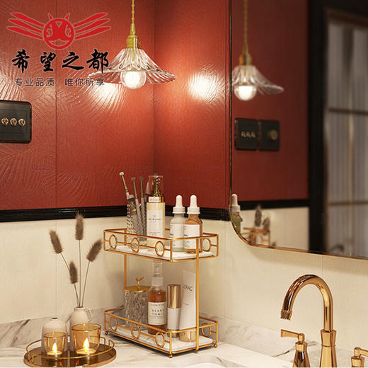 小洗手间花砖瓷砖复古浴室卫生间厨房网红墙砖300x300玫瑰地砖 商品图2