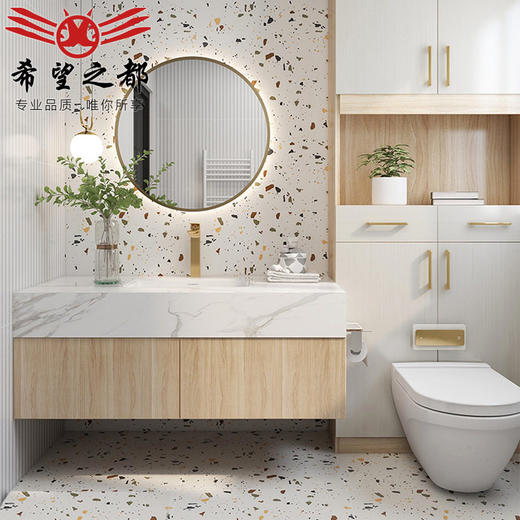 地砖餐厅瓷砖哑光彩色防滑600x600马卡龙仿古客厅墙砖水磨石餐厅 商品图0