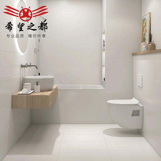 素色厨卫哑光侘寂风瓷砖水泥墙砖阳台通体微奶油300x600地砖 商品图3