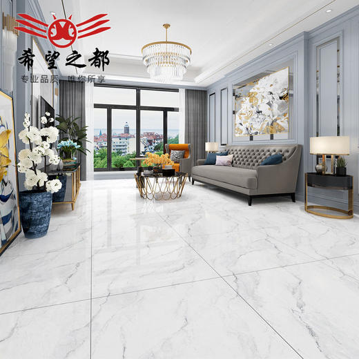 批发防滑连纹佛山釉800x800大理石灰色大理石瓷砖地砖瓷砖通体 商品图1