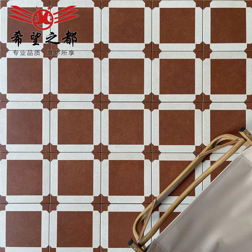 地砖复古阳台地面古风小砖卫生间玄关200x200法式厨房瓷砖中花砖 商品图3