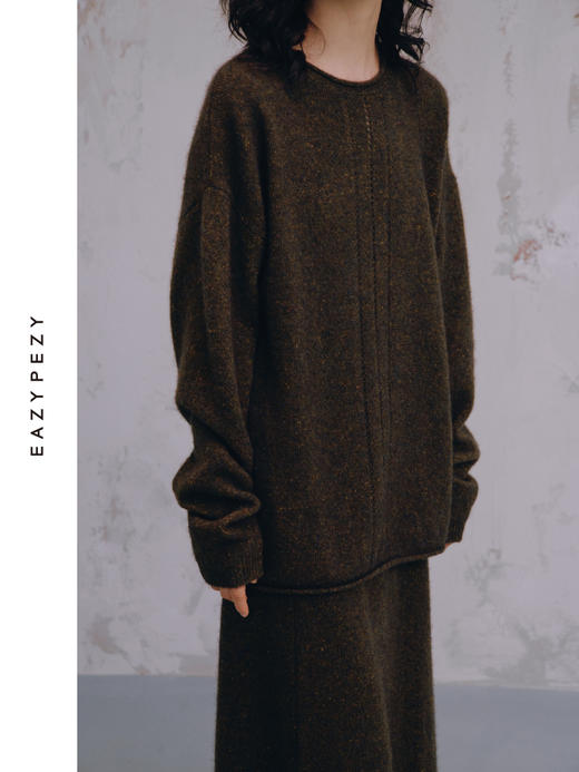 24AW 阿勒泰牦牛绒镂空卷边套装 商品图1