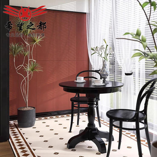 200200围边复古法式墙砖阳台砖厨房花砖浴室红卫生间瓷砖羽毛地砖 商品图2