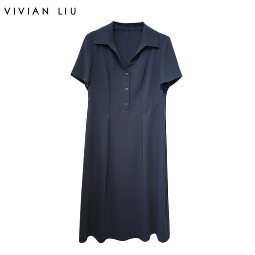 VIVIAN LIU薇薇安刘TB2424101春女装新款合体V领短袖连衣裙 商品图0