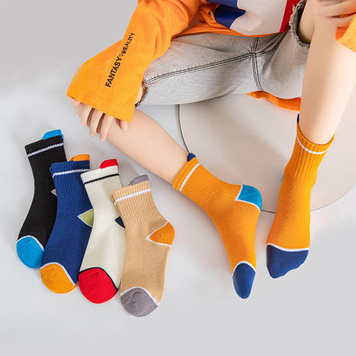 （10双装）女童男童棉袜子立体花朵中筒袜日系中大童袜少女公主袜秋冬款儿童袜运动秋冬款吸汗棉质中筒袜子韩版中大童男童袜 商品图9