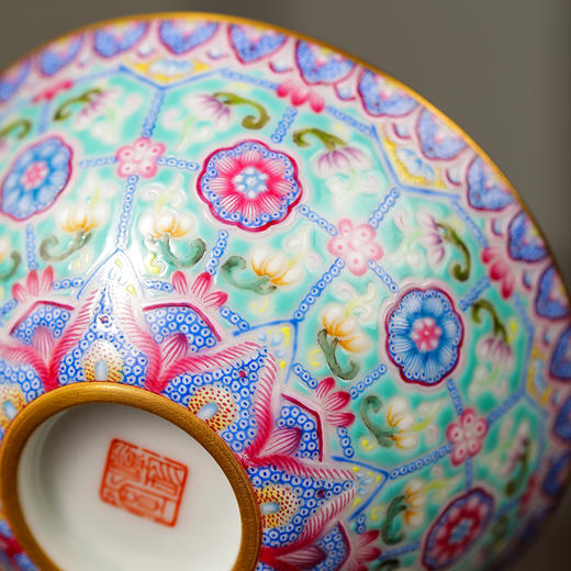 溢珍堂绿地卧足杯 商品图3