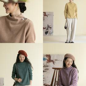 牧衣游原创 手工刺绣套头T恤女 限量福利款 清冬【不支持会员折】