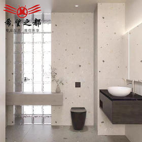 餐厅颗粒大地砖卫生间瓷砖工装600x1200mm水磨石服装店地砖