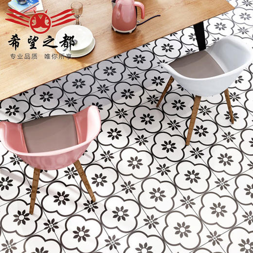 连锁民宿花砖墙地砖艺术小瓷砖几何厨卫黑白花砖200300北欧门店 商品图2