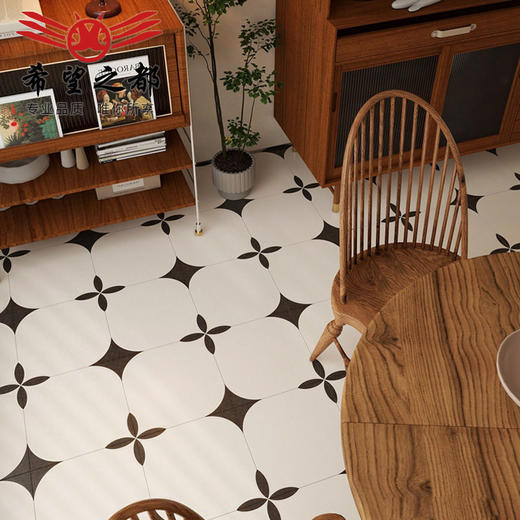 瓷砖小法式地板砖复古阳台300X300卫生间哑光全瓷厨房花砖 商品图3