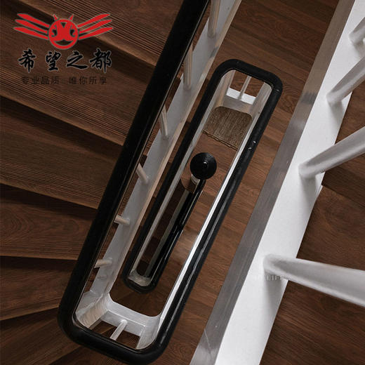 圆弧砖楼梯边拉槽楼梯台阶瓷砖木纹实一体防滑踏步木纹加厚别墅砖 商品图3