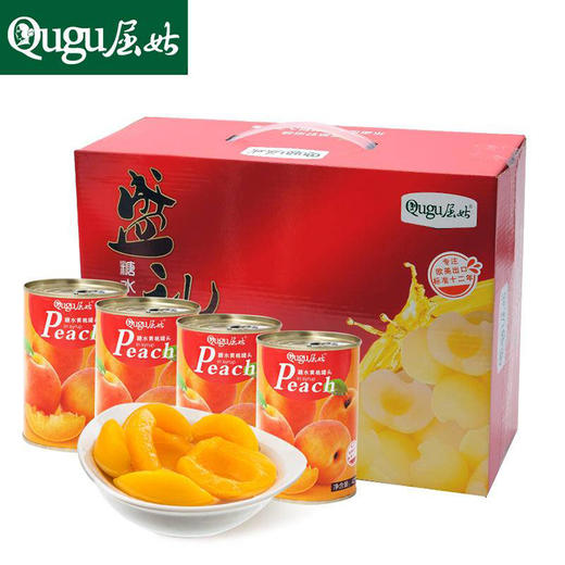 屈姑糖水黄桃罐头425G*12 商品图0