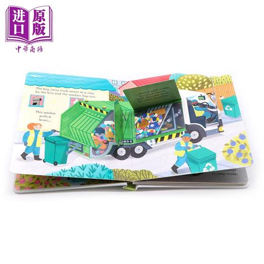 【中商原版】英文原版 尤斯伯恩偷偷看里面系列纸板书8册 Usborne Peep Inside How a Tractor Fire Engine Truck Plane Works 商品图3