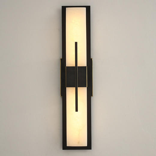 楼梯卧室过道背景墙灯轻奢中式新灯具客厅别墅灯床头灯全铜云石壁 商品图2