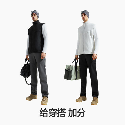 素湃SUPIELD摇粒绒马甲7A抗菌外穿抓绒保暖背心立领坎肩无袖外套 商品图4