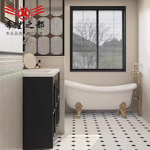 瓷砖法式300x1200地板砖厨房复古墙砖阳台花砖凝脂卫生间布海基 商品图3