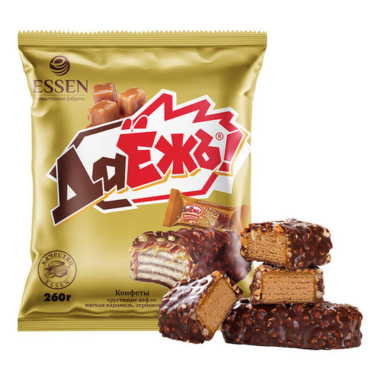 阿孔特牌奥特迷你巧克力味糖果260g/罗斯利德牌焦糖巧克力味/冰淇淋巧克力味涂层威化饼干260g 香甜细腻层层美味丰富口感 064476/064475/064474 商品图1