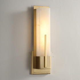 楼梯卧室过道背景墙灯轻奢中式新灯具客厅别墅灯床头灯全铜云石壁