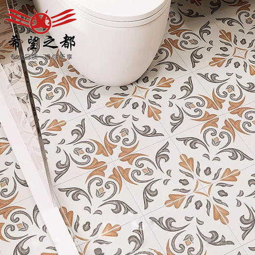 花砖水泥墙地砖法式美式厕所浴室砖微瓷砖卫生间糖色复古200200焦 商品图3