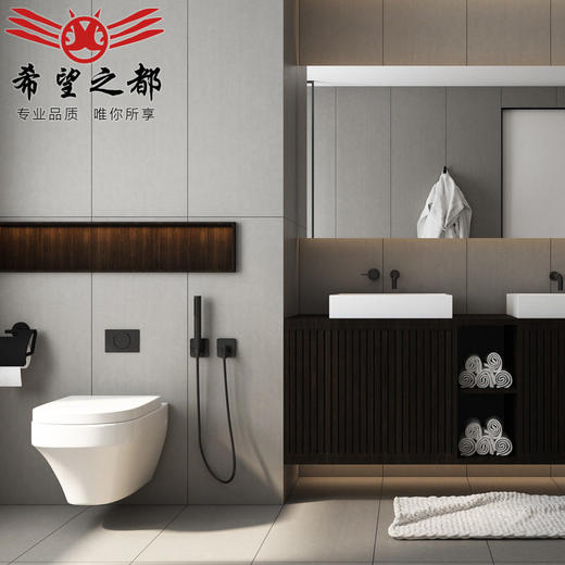 哑光面侘1200mm工艺寂风微卫生间客厅墙砖*水泥瓷砖地砖400仿古砖 商品图2