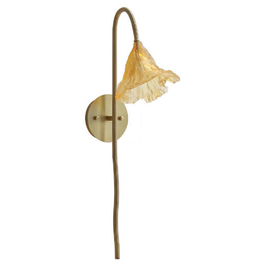 风新盏中国灯具禅意中古客厅墙壁琉璃枯荷中式灯云石壁灯全铜背景 商品图3