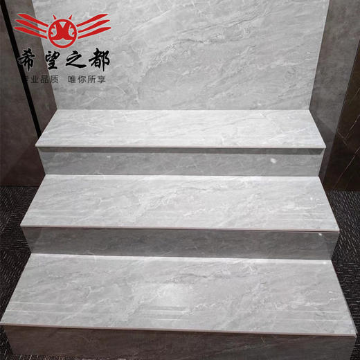 原厂砖台阶通体砖地板砖 踏步地砖楼梯大理石灰色瓷砖拉槽防滑 商品图2