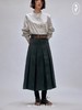 shyshystill/shy202408047/两色A字羊毛重工压线百褶裙中长款格纹半裙 商品缩略图1