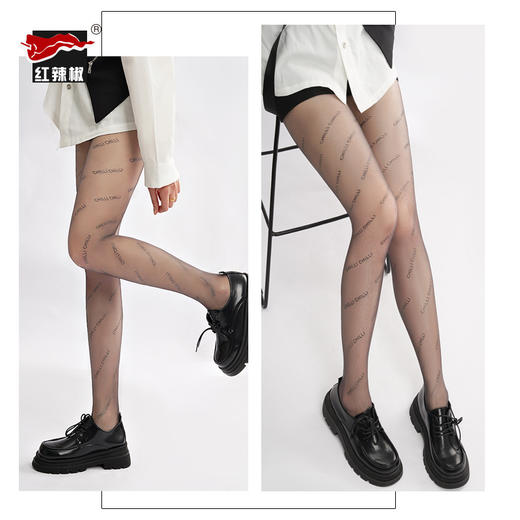 【8D自然裸肌薄如蝉翼】红辣椒女士黑丝性感波点丝袜，高密度防勾丝多倍耐穿，零感穿着8D薄款网红防晒美腿打底连裤袜子QQ 商品图4
