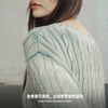 马登苔藓绿渐变绞花毛衣复古全棉圆领麻花套头针织衫短款上衣秋女 商品缩略图1