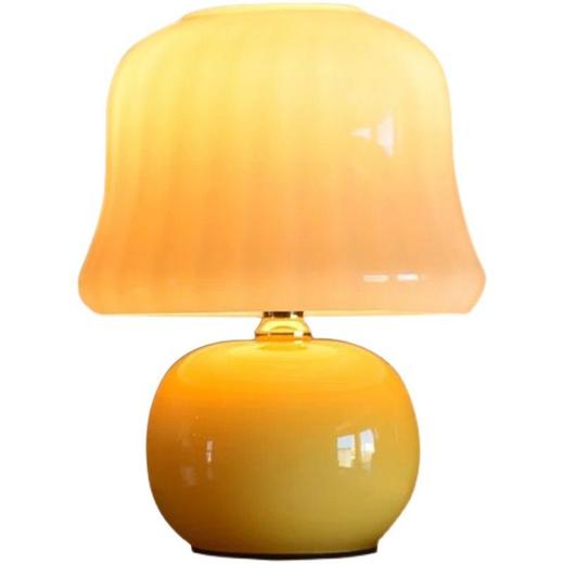 创意琉璃小少女台灯台灯奶油蘑菇网红中古卧室床头装饰小红书氛围 商品图4