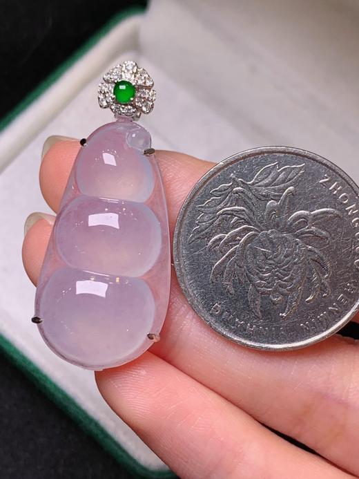 18K金高冰福豆吊坠 商品图3