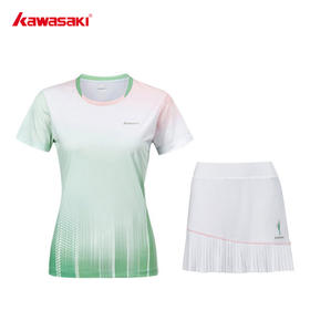 川崎 羽毛球服女款青花瓷速干短裙透气短裙运动T恤 K1C02-A2946/K1C09-A2775