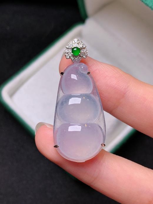 18K金高冰福豆吊坠 商品图2