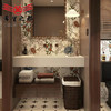 哑光法式护墙板防滑卫生间地砖浴室墙砖焦餐厅花砖客糖色复古瓷砖 商品缩略图1