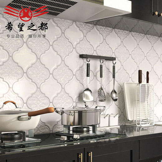 灯笼厨房卫生间法式洗手间厕所花砖瓷砖浴室砖网红纯白色墙砖手工 商品图3