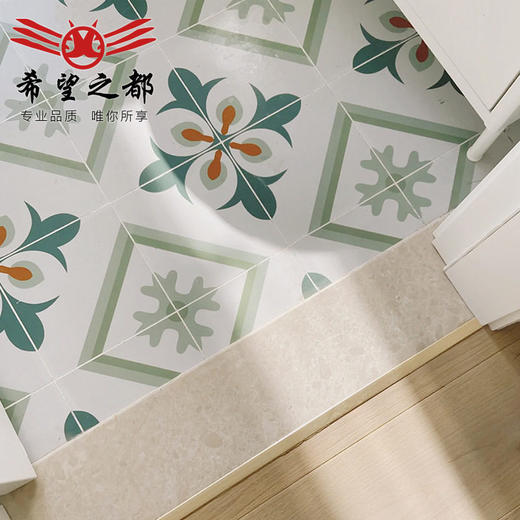 浴室卫生间花砖摩洛哥阳台厕所瓷砖小厨房200x200300北欧地砖绿色 商品图3