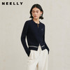 NEELLY纳俪商场同款冬季新款学院风肌理感针织衫女纯羊毛开衫毛衣N24101A01005 商品缩略图0