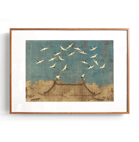 伽罗 JALO 挂画-宋徽宗-瑞鹤图 -下单2天内发货