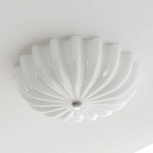 灯具奶油阳台中古灯法式儿童房包豪斯风卧室吸顶灯餐厅玻璃书房 商品图3